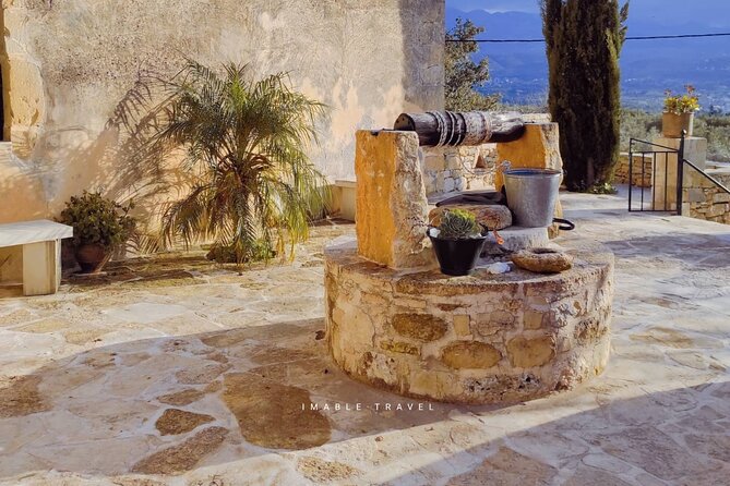 All Inclusive Full-day Private Tour of Crete Villages from Chania - Dourakis winery: five wine samples and lunch with Cretan flavor