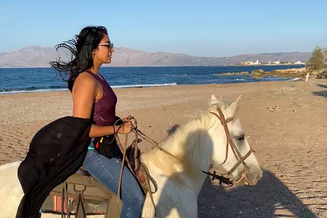 Horse Riding, Falasarna Sunset View, Drone video, Tavern Dinner. - Horse Riding Next to the Sea Near Kissamos (45 Minutes)