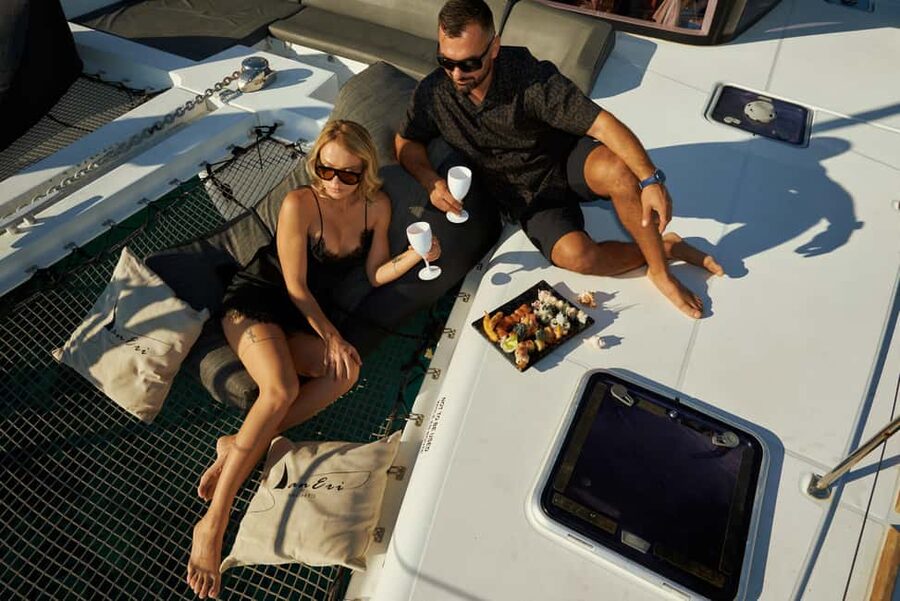 Kissamos: Romantic Sunset Sailing Catamaran Cruise - Boarding at Kissamos Port: DanEri Flag, Prosecco, and a Quick Welcome